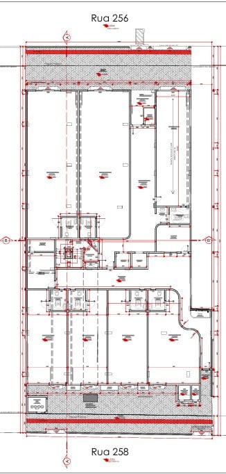 Planta baixa das salas comerciais